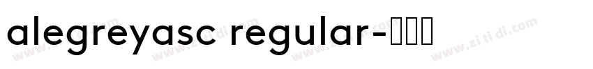 alegreyasc regular字体转换